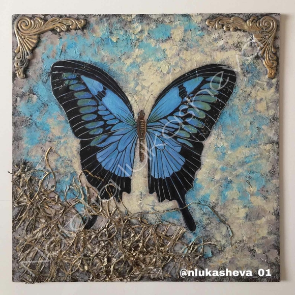 Art on wood mixed materials